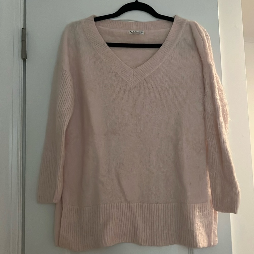 Venus Fuzzy Sweater. Size Women’s M. Light Pink. Barely Used.